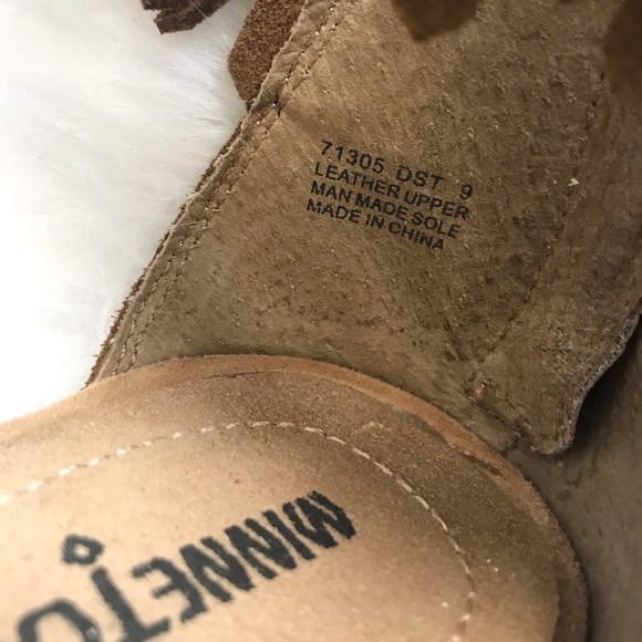 MINNETONKA Nicki 71305 Wo's 9 Brown Fringe Suede - Picture 8 of 8